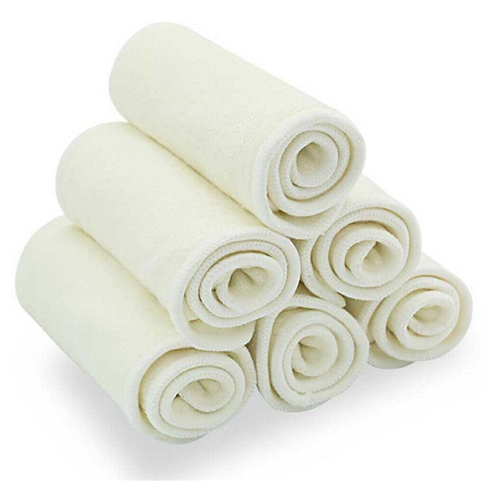 Bamboo Nappy Inserts For Reusable Nappies, 3-Layer Cotton Cloth Nappy Pad, Washable Diaper Liners, Absorbent Ecofriendly