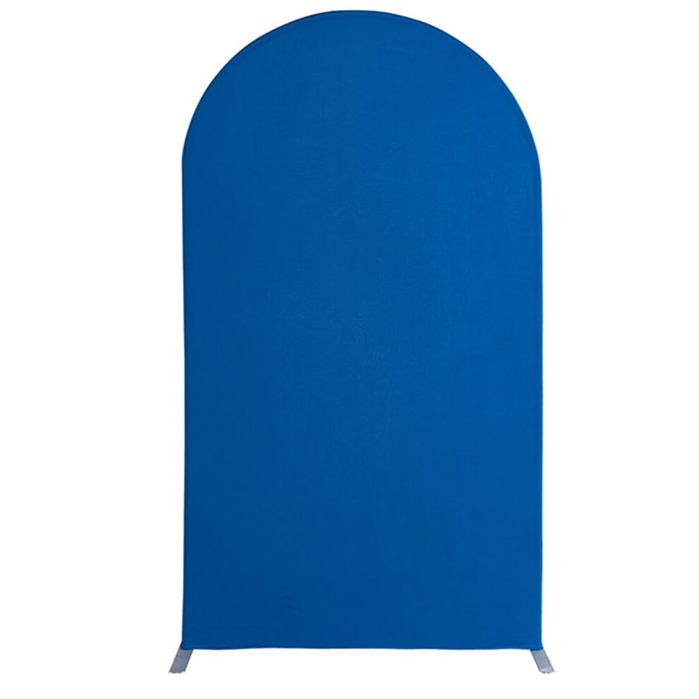 Arch Backdrop Cover Round Top Spandex Backdrop For Wedding Arch Stand Birthday Party 6Ft/180X80cm Royal 9 Colors Blue 9393856243594