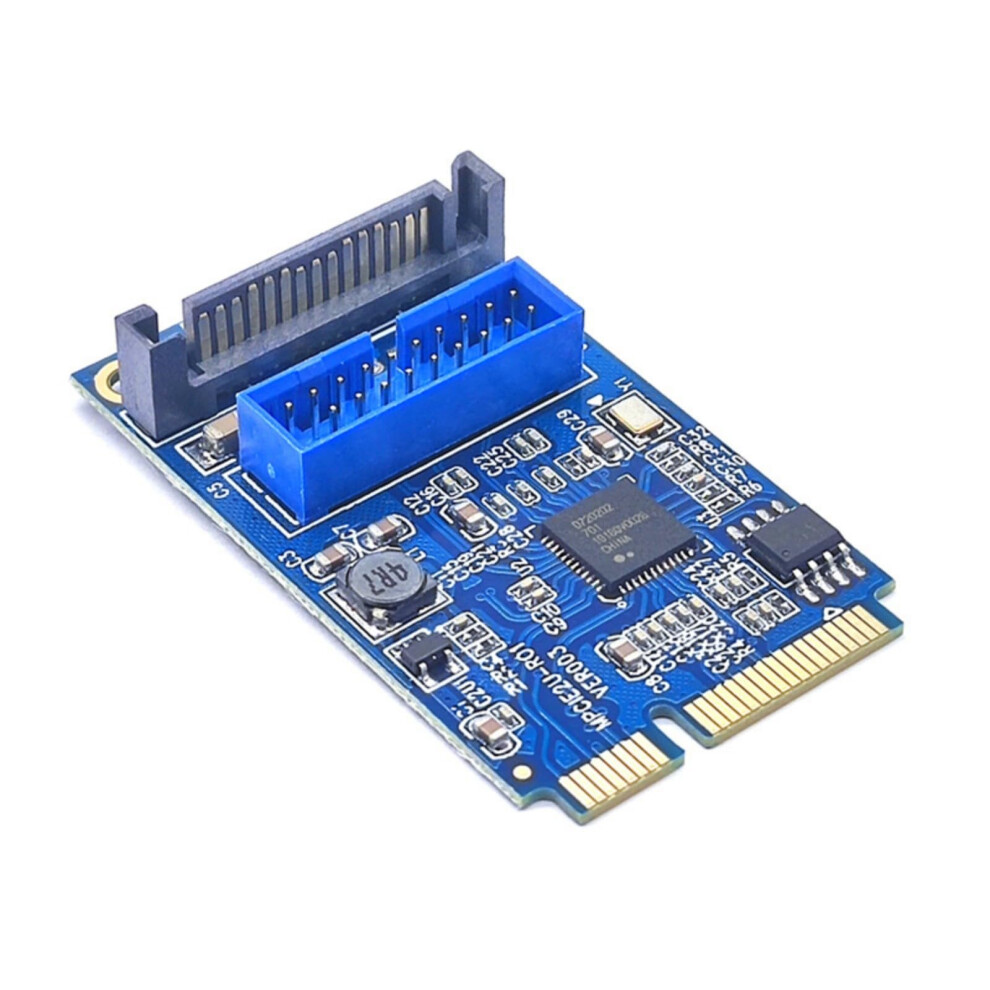 Usb 19Pin Front Panel Header Expansion Adapter Pcie To 19Pin Expansion Card For Desktops 5Gbps Transfer Speed 9393856243617
