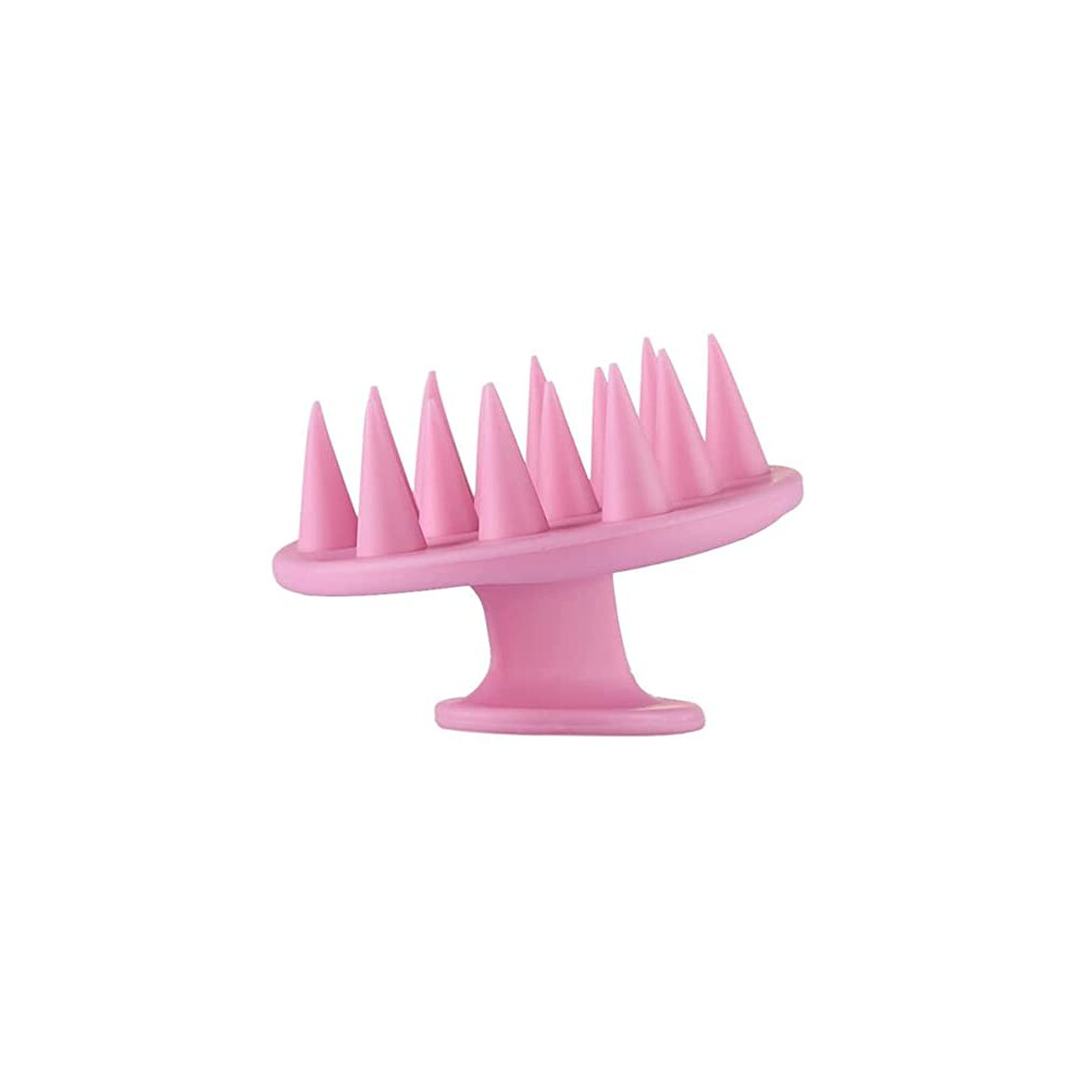 Pink Scalp Massage Comb Silicone Scalp Brush Shampoo Brush For Shower Bath Body Massage Tool