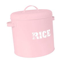 Large Capacity Iron Pet Food Storage Bucket With Airtight Seal, Measuring Cup, Pink, Dog And Cat Dry Food Container