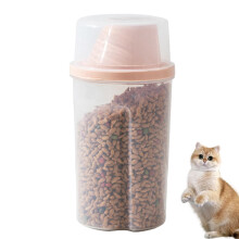 Dog Dry Food Distributor 8.07 Inch Hermetic ABS 1000 ml Pink Compact Container Croquette Protection Sustainable Anti Fuy