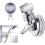 Shower Head Holder With Strong Suction Cup Wall Mount Silver Finish 3