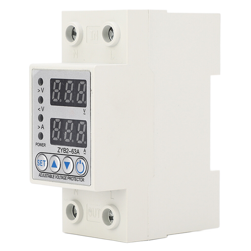 Auto Reset Voltage Current Protector 63A 220V Ac Digital Display 7611353270632