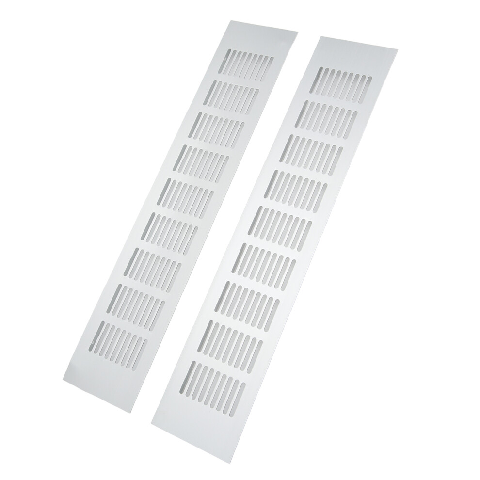 2 Pcs 80X400mm Aluminum Vent Grille For Cabinet & Closet Ventilation 8381353272170