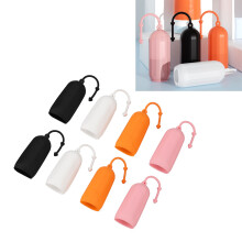 8er Set Silikon-Schutzdeckel für Flaschen, auslaufsicher, Reise-Toilettenartikel, Gadget, Pink, Orange, Schwarz, Weiß