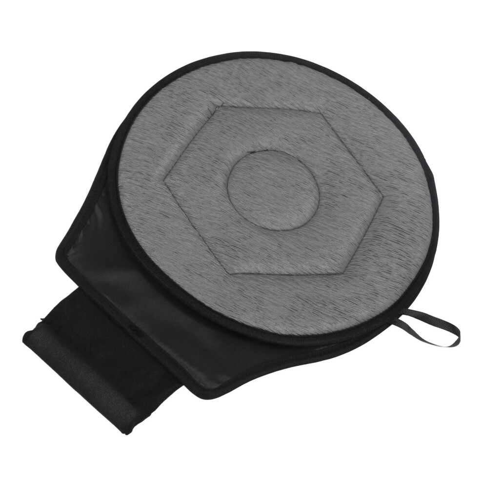 Grey Portable 360 Rotating Car Seat Cushion For Elderly & Pregnant