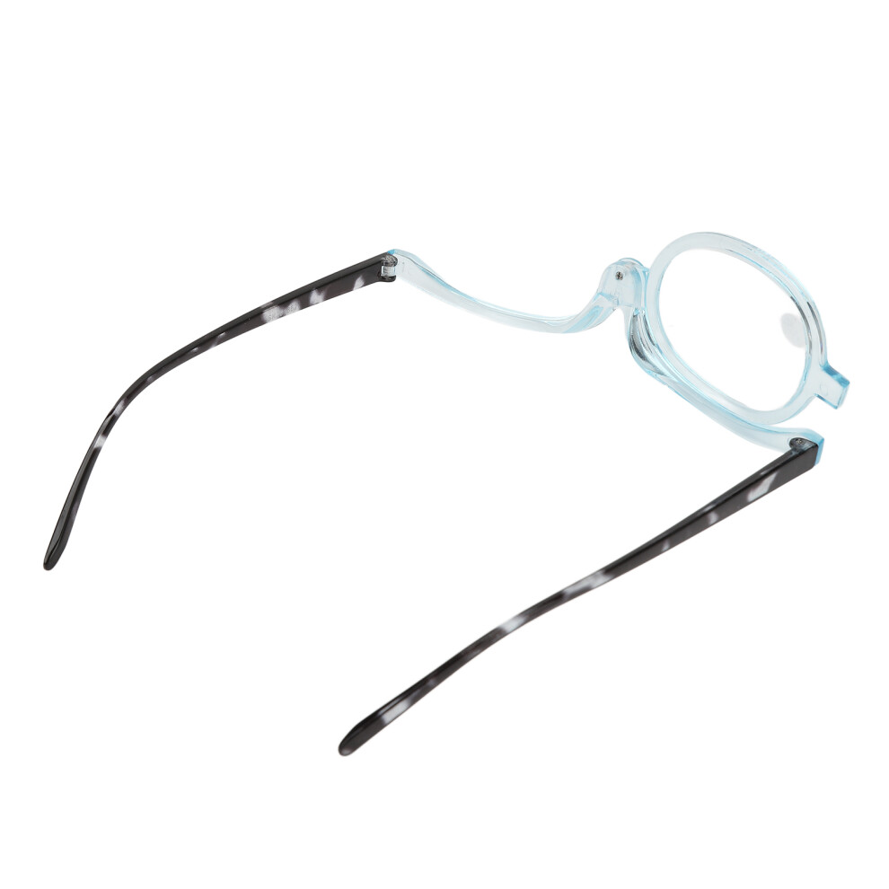Blue Switchable Reading Glasses For Elderly, +1.50 Frame Makeup Spectacles
