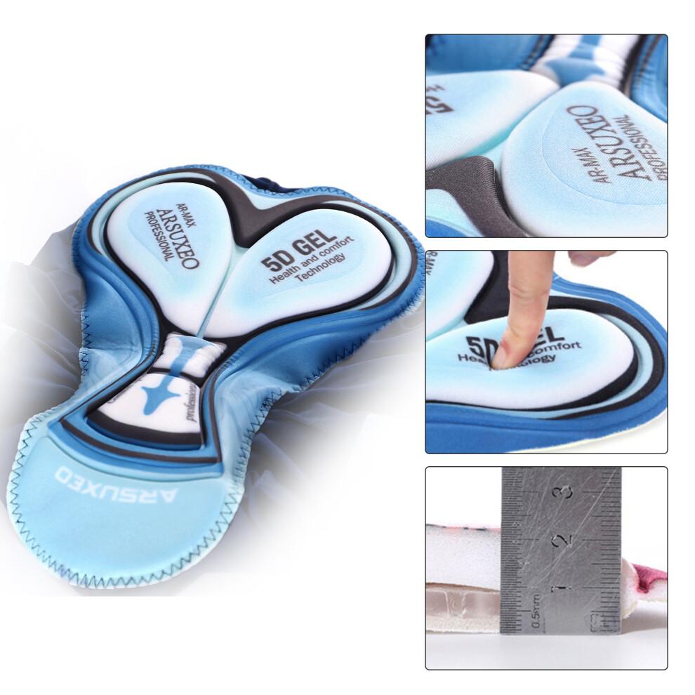 Women's High Waist Padded Cycling Shorts, Breathable, M-Luxury Black/Navy-image-OPC-PKZ98TN-NEW