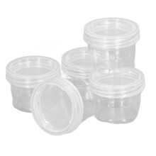 5 Stück Tragbare PET Camping Gewürzdose 40ml Klare Gewürzspender