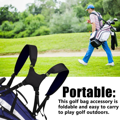 Golf Bag Shoulder Strap Universal Golf Bag Thick Padded Adjustable Carry Strap Quick Release Clips 16.53 Inches 2