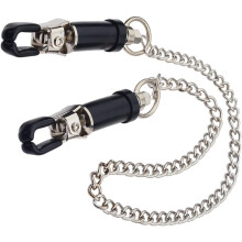 Metal Nipple Clamps Adjustable For Women With Chain Nipple Shield Papilla Straighteners Silver