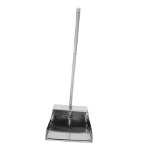 Large Garden Dustpan Long Handle Stainless Steel Garbage Dustpan For Household Outdoor Cleaning Durable Wide Mouth