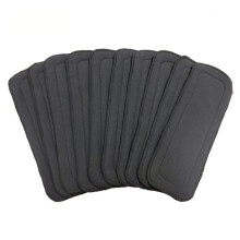 Bamboo Charcoal Fiber Diaper Liners 10-Pack Washable Reusable Skin-Friendly Grey For Cloth Diapers