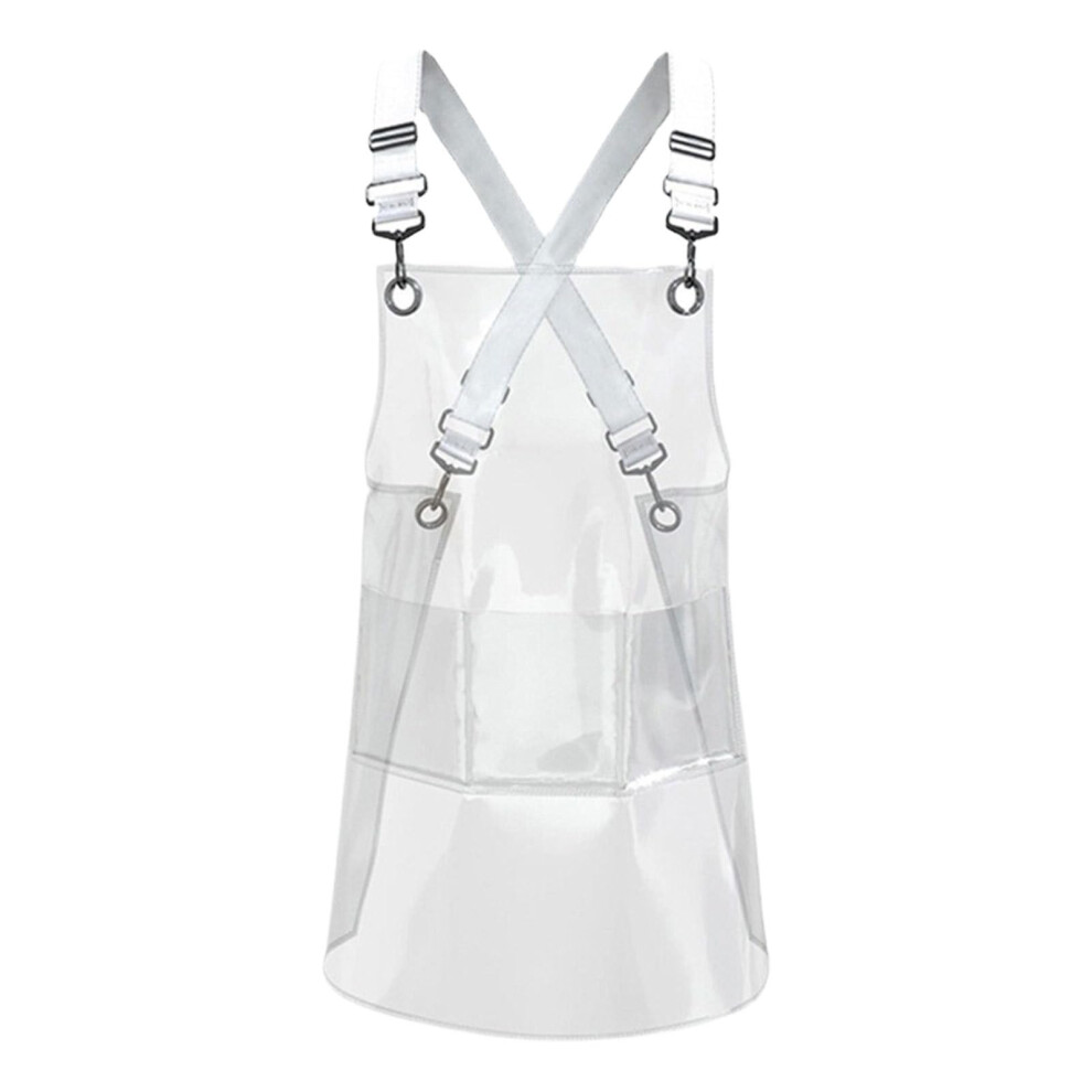 Clear Apron Waterproof And Oil-Proof Bbq Grilling Apron Adjustable Hairdresser And Barber Protective Apron For Colorists 9354506205003