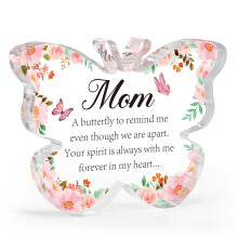 Sympathy Gifts for Loss of Mom Butterfly Acrylic Memorial Table Centerpiece Bereavement Gift