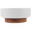 White Ceramic Appetizer Plate with Wood - Home Food Tray 1