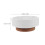 White Ceramic Appetizer Plate with Wood - Home Food Tray 2
