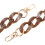 Tracolla Catena Acrilica Marrone Per Borse Spalla E Crossbody 5