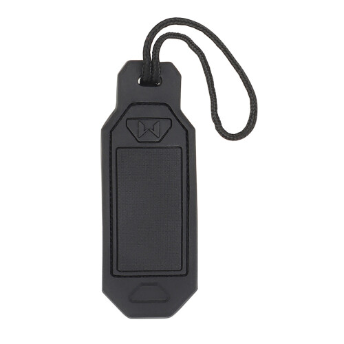 Black Compact Tpe Identification Tag Keychain Pendant Accessory 2