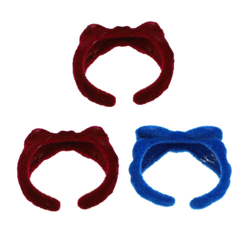 3Stück Bogen Ring Offene Ringe Damen Finger Schmuck Fliege Plüsch 2