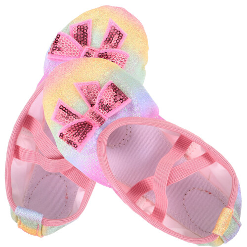 1Paire Chaussures De Ballet Danse Cuir Synthétique