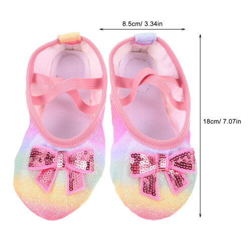 1Paire Chaussures De Ballet Danse Cuir Synthétique 1