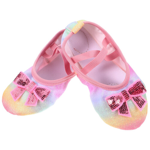 1Paire Chaussures De Ballet Danse Cuir Synthétique 2