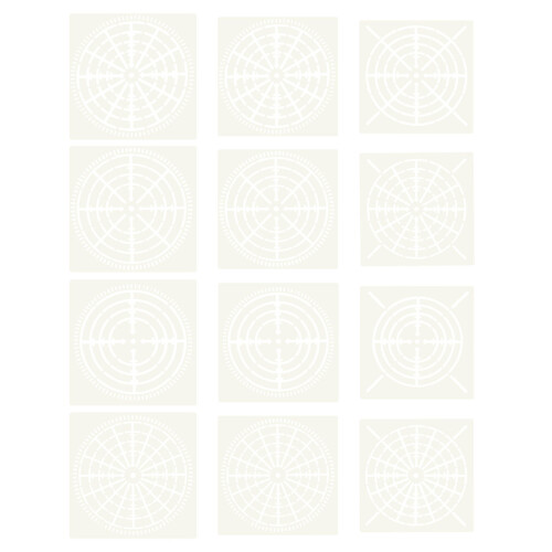 12 Schablonen Set Mandala Malvorlagen 2