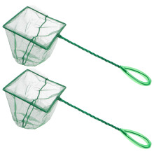 2 quadratisches handfischernetz für aquarium mit feinem