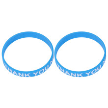 2 silikon armbänder dankes armbänder mit himmelblau