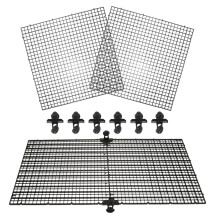 4 aquariengitter kunststoff mit clips, eierkarton- , filtration