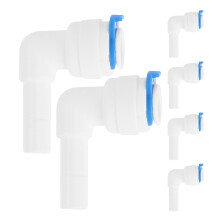 6-tlg. Armaturenadapter-Set 3/8 Zoll für Wasserfilter mit Eckverbindern