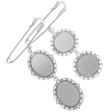 2 abschluss boutonniere mit hitzetransferdruck, leere anhänger