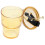 glaswasserbecher mit deckel und für , saft, getränke 1