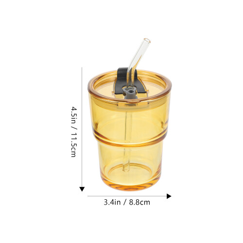 glaswasserbecher mit deckel und für , saft, getränke 1