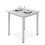 Dining Table,Modern Grey Square Glossy Kitchen Table for Apartment,Small Dining Room,Kitchen 1