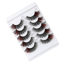 5 Paar Dichte Echte Flauschige Kunstwimpern Für Augenmake-up