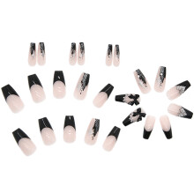 24 applikaturnägel mit schleifenschliff für diy nagelkunst