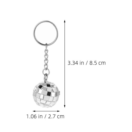 set disco kugel schlüsselanhänger mit beutel und anhänger 1