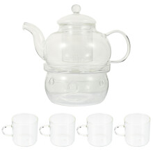 kung-fu-tee mit tasse, kerzenhalter und , duftendes set