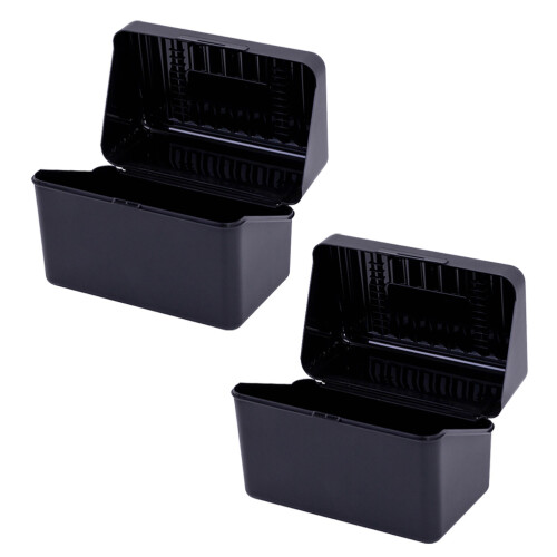 Plastik Visitenkartenhalter Für Desktop Schwarz 2 Stk