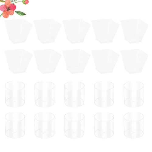 20 einweg-dessertbecher transparent für mousse, parfait, 2