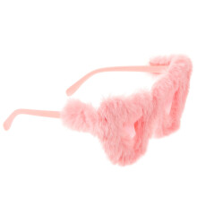 Furry Herzförmige Funky Sonnenbrille Cool Lustig Trendy Partybrille