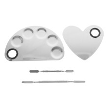 2 -Nagelkunst-Kosmetikmischer mit 2 Spachteln