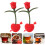 2 silikon-tee- rosenform, tee-filter hilfsmittel (rot) 2