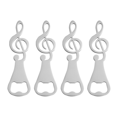 4-teiliger manueller Flaschenöffner in Musiknoten-Form 1