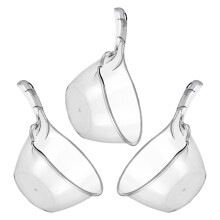 3Stk Dicke Kunststoff-Schöpfkellen Mit Ergonomischem Griff Transparent