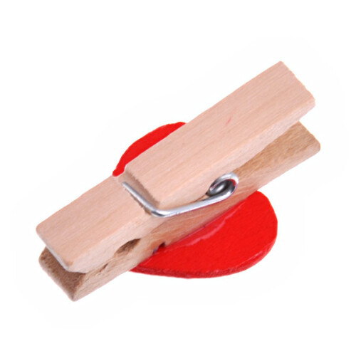 mini herzform holzklammer – 10 /set 1