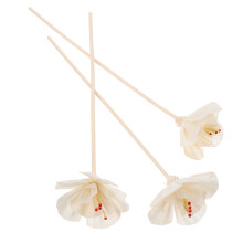 3 Blumen Aroma Diffusor Ätherisches Öl Stick Zubehör Weiß
